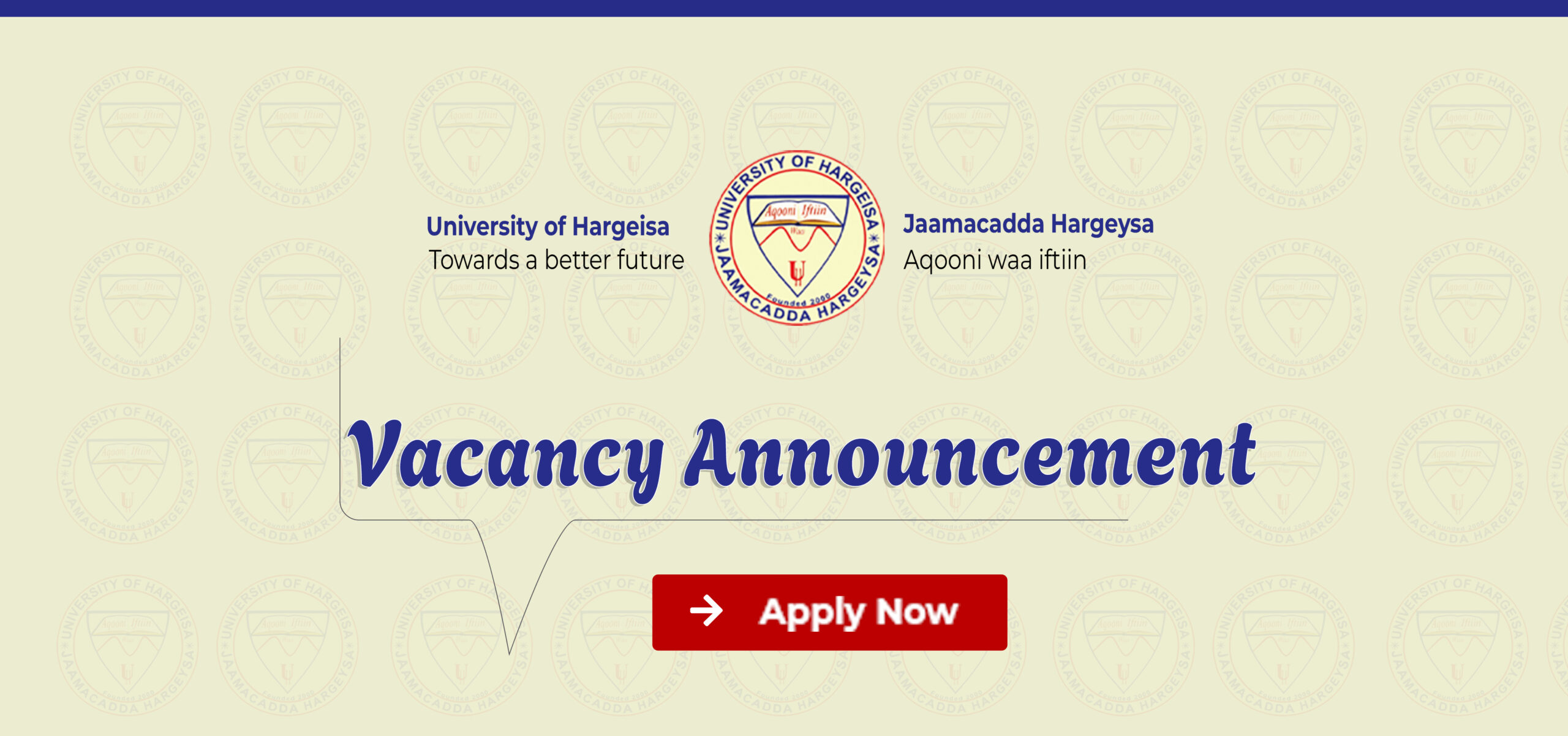 JOB OPPORTUNITIES – University of Hargeisa