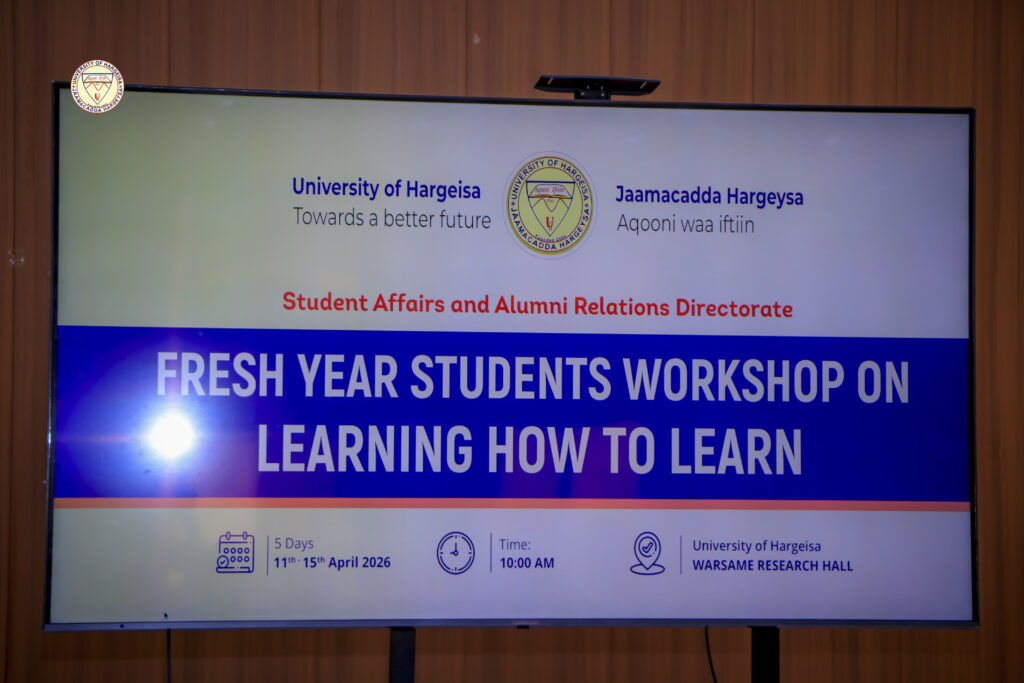The University of Hargeisa Conducts a One-Week Training Program for First-Year Students
